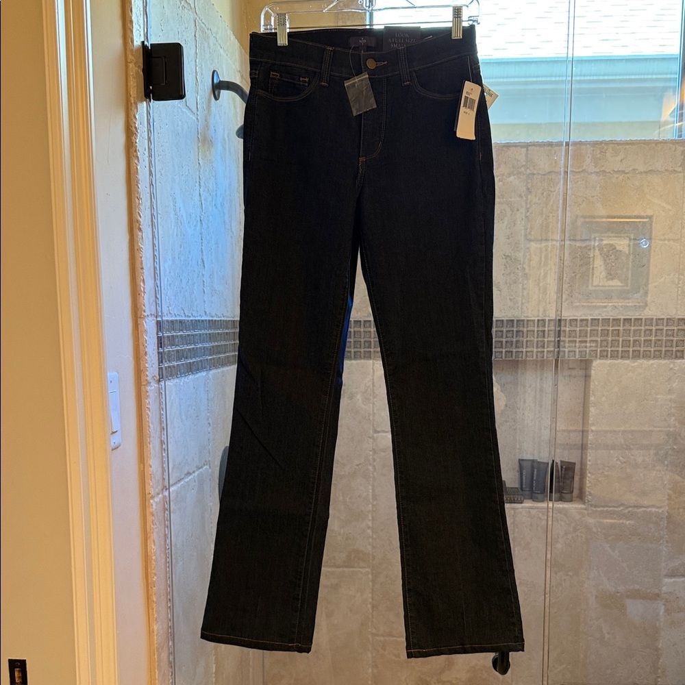 NYDJ Women's Black Straight Leg Jeans